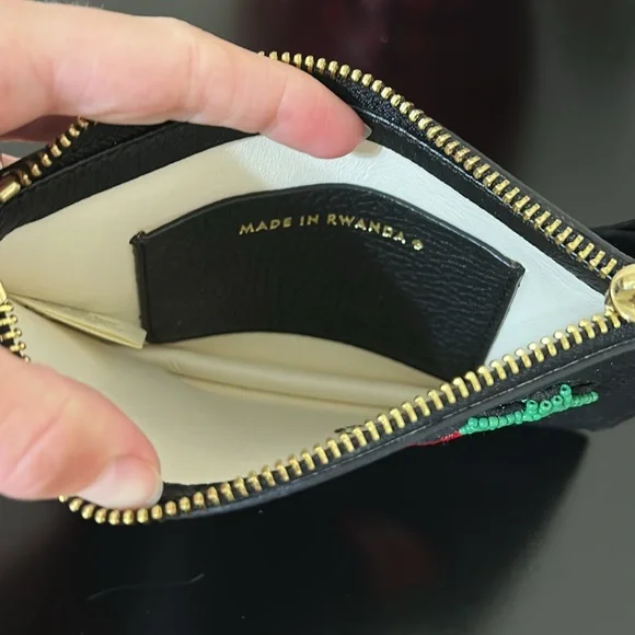 Kate Spade On Purpose Small Leather Zipped Wristlet - Embroidered Chili Pepper - Picture 7 of 16